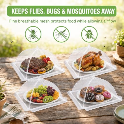 Food Cover 4 Pack Mesh Food Tent