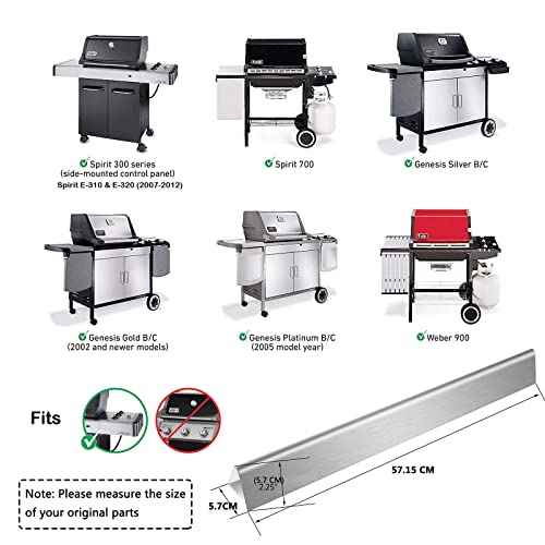 22.5" 7537 7536 Flavorizer Bars for Weber Spirit 300