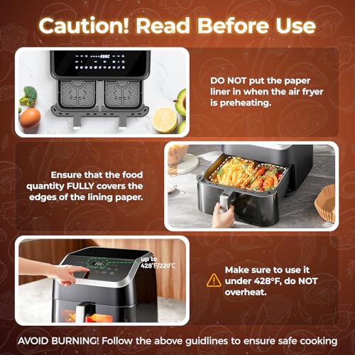305Pcs Air Fryer Liners 8.5" x 5.5" for Bella Slim (305 Count)