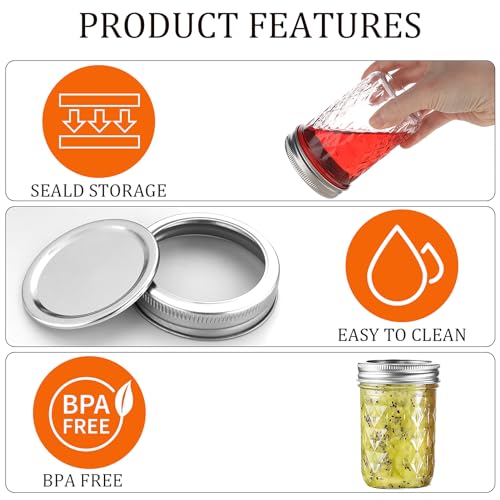 8oz 250ml Glass Mason Jars 6 Pack (6 Count)