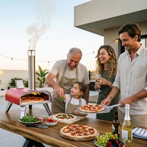 12" Multi Fuel Outdoor Pizza Oven Reach up to 1110℉