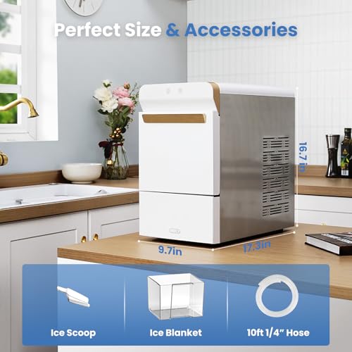 V2.0 Nugget Ice Maker for Home Kitchen Office (8 Ounce)