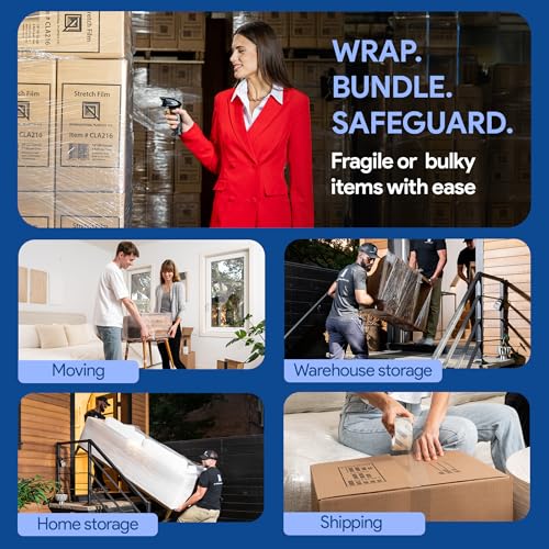 15" Plastic Stretch Wrap with Tension Handles