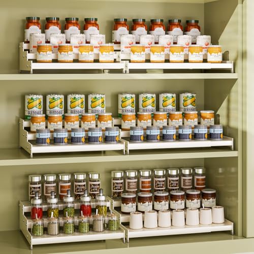 Expandable Carbon Steel Spice Rack Organizer for Pantry (2 Count)
