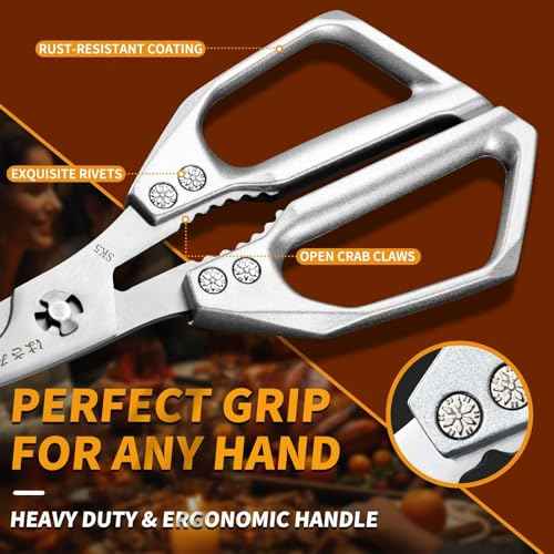 Kitchen Shears Set Silver (2 Count)