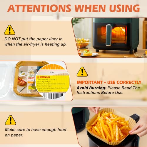 Air Fryer Liners Disposable 100PCS (100 Count)