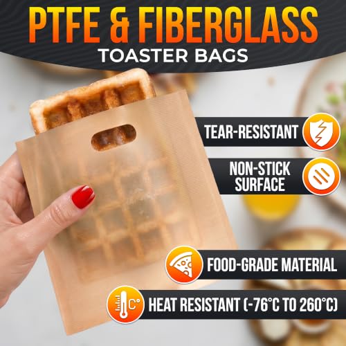 12 Pack Toaster Bags Reusable (12 Count)