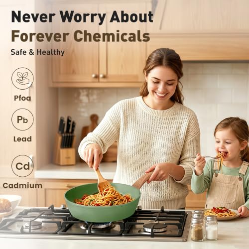 17 Piece Pots and Pans Set Non Stick
