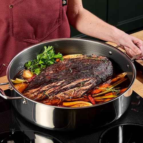 10 Qt Hybrid Nonstick Deep Sauté Pan with Lid