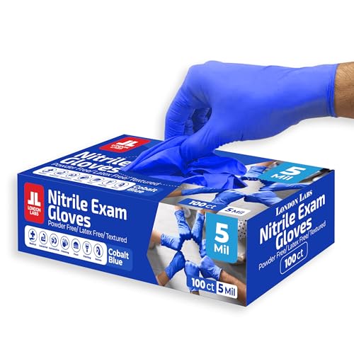 Cobalt Blue 5 Mil Nitrile Exam Gloves Disposable Latex Free