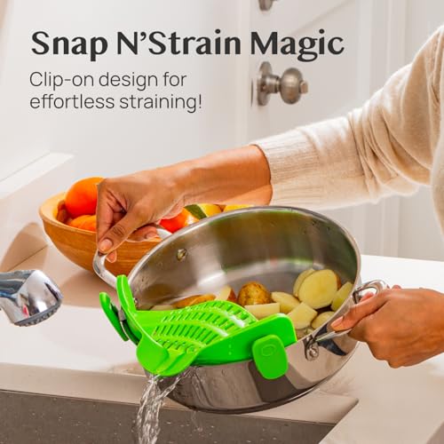 Snap N' Strain Clip On Strainer for Pots and Pans