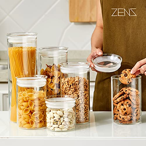 17oz Glass Jars with Airtight Lid (6 Count)