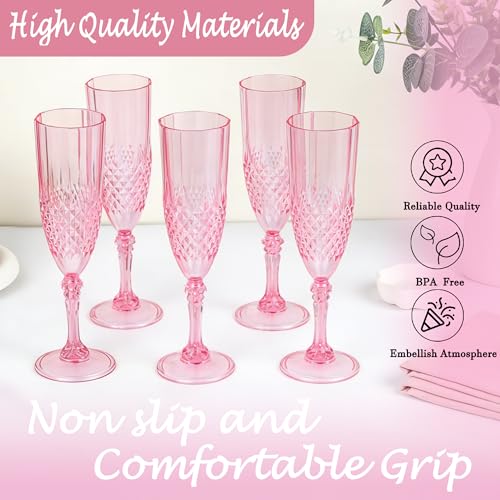24 Pack Plastic Champagne Flutes (24 Count)