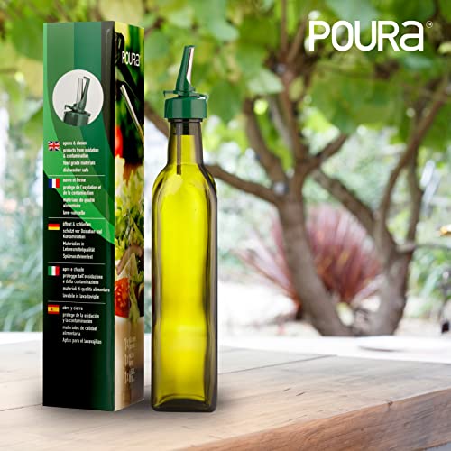 Glass Olive Oil Bottle Drizzler with Pourer Spout