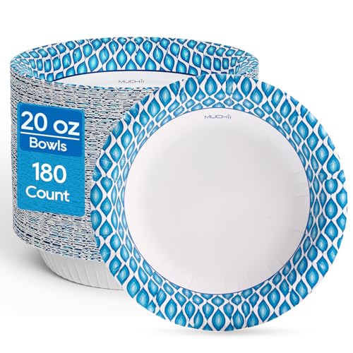 20 Oz Paper Bowls 180 Count Disposable Bowls