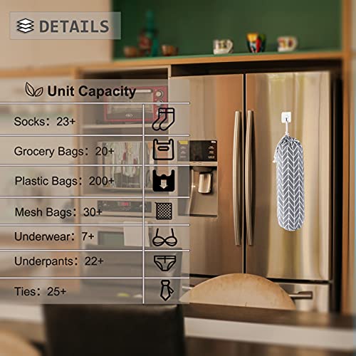 Wall Mount Plastic Grocery Bag Organizer