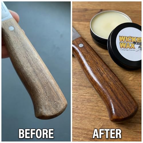 WICKED WAX - (2.0 oz.) - Cutting Edge Knife Protection - For Steel, Wood, Epoxy, Plastic, and Leather - 100% Organic & Food Safe - (USA Made) – Total Clean And Protect (2 Fl Oz)