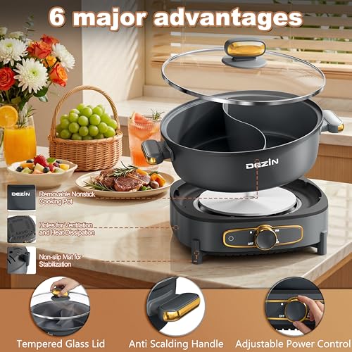 6L Hot Pot Electric with Divider