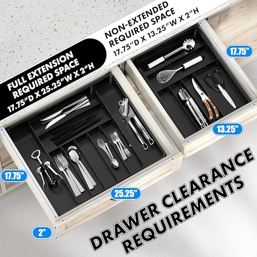 Expandable Kitchen Drawer Flatware Organizer