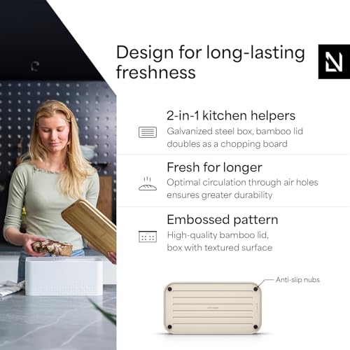 Bread Box I Metal bread box for long lasting freshness with non