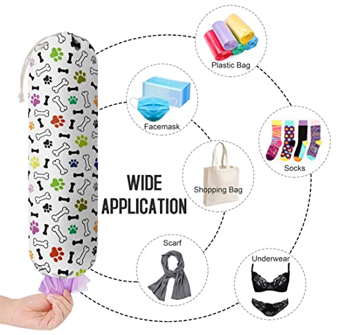 Dog Pattern Grocery Bags Holder & Organizer