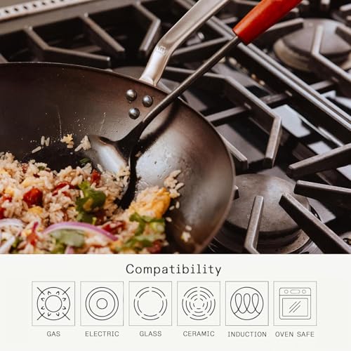 Cookware 13" Seasoned Carbon Steel Wok