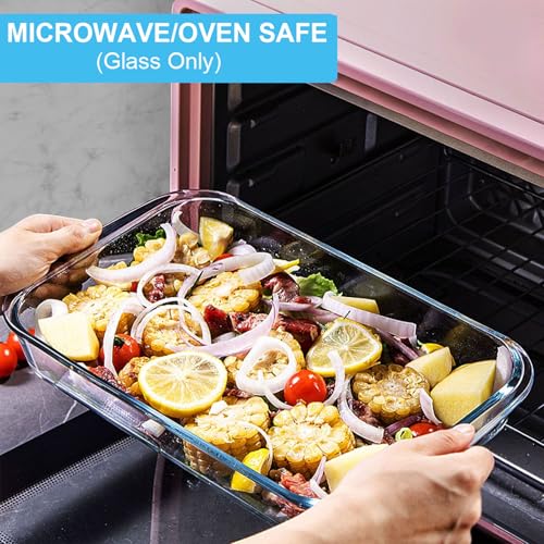 8 Pieces Glass Baking Dish with Lids (8 Count)