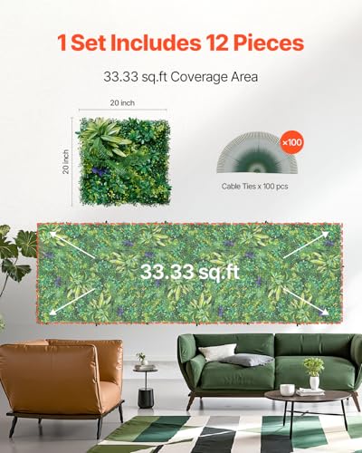 Artificial Grass Wall Panels (33 Sq Ft)