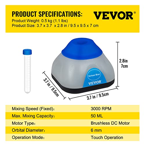 Vortex Mixer 3000rpm Mini Vortex Mixer Shaker