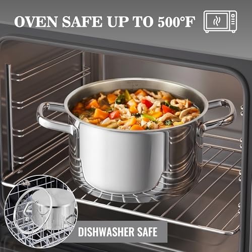 3 Piece Stainless Steel Pots and Pans Set (20 Count)
