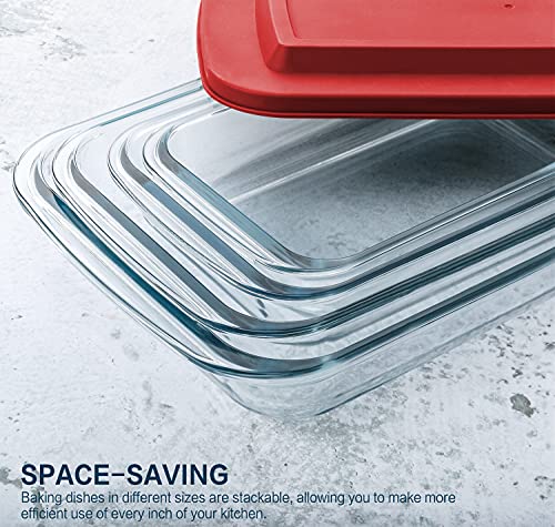 8 Piece Deep Glass Baking Dish with Lids