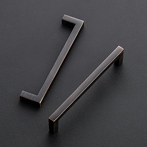Oil Rubbed Bronze Cabinet Handles Solid Drawer Pulls 5 Inch 30 Pack (30 Count)