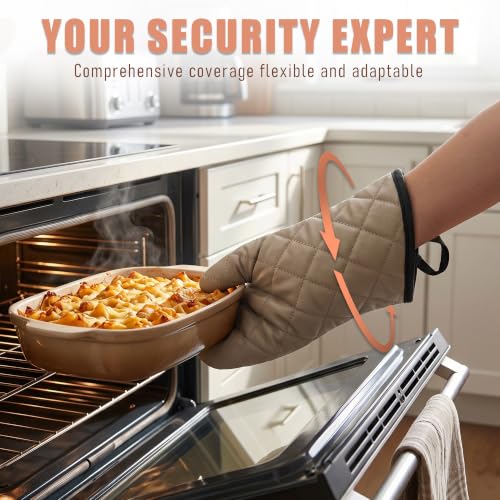 15" Terry Oven Mitts 1 Pair Flame Resistant Heat Resistant (2 Count)