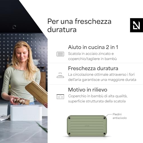 Bread Box I Metal bread box for long lasting freshness with non