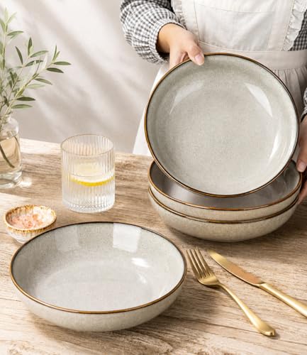 8.5’’ Ceramic Pasta Bowls Set of 4 (4 Count)