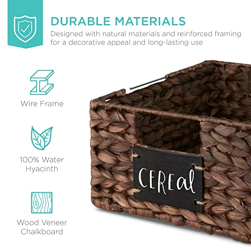 Set of 4 9x12in Water Hyacinth Pantry Baskets (4 Count)