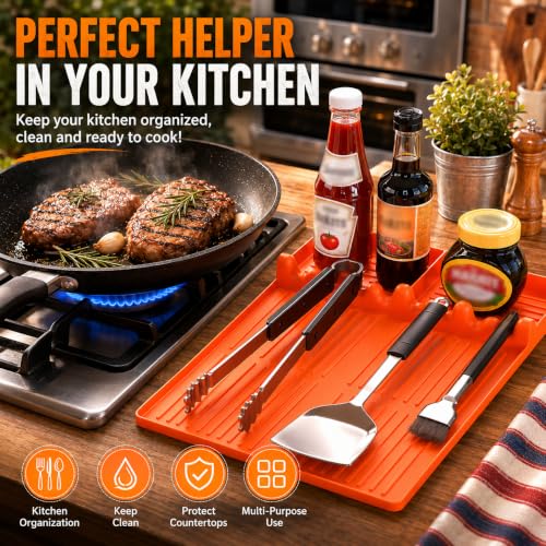 Silicone Griddle Tool Mat for Blackstone and Weber