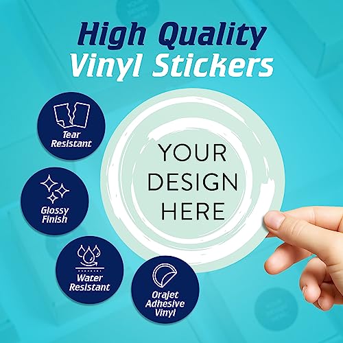 Custom Vinyl Stickers Your Image (100 Count)