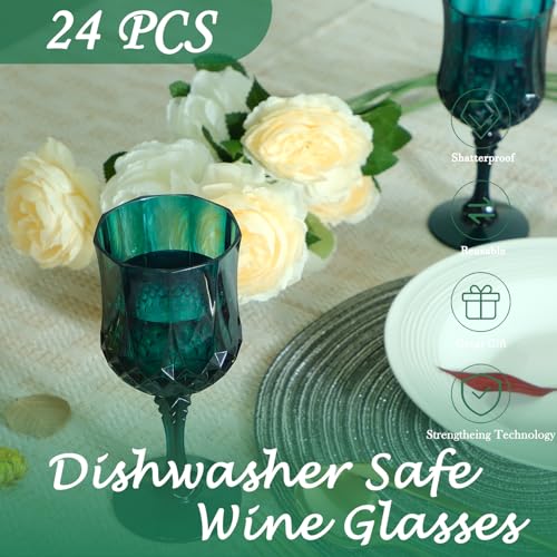 24Pack Plastic Wine Glasses (24 Count)