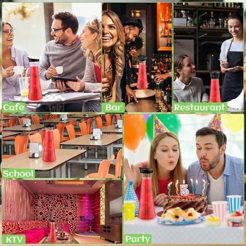 6 Pcs Plastic Carafe with Flip Top Lid (6 Count)