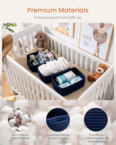 Small Woven Storage Basket for Organizing (3 Count)