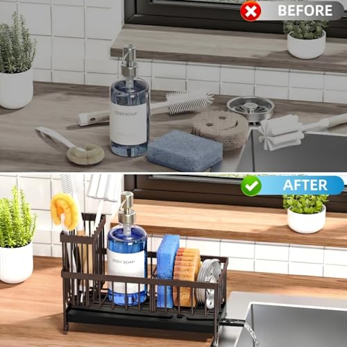 Brown Sponge Holder for Kitchen Sink