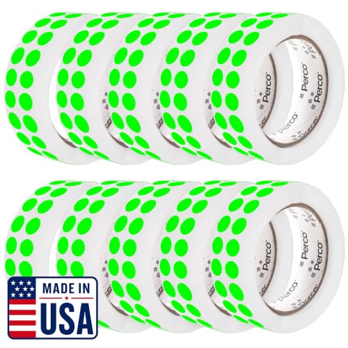 Neon Green Perforated Round Circle Dot Sticker 1 (80 Count)