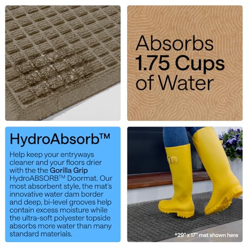 HydroABSORB Door Mat for Indoor Outdoor Use