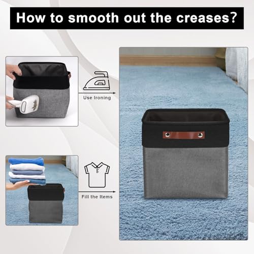 Collapsible Fabric Storage Cubes 11x11 Cube Storage Bins (4 Count)