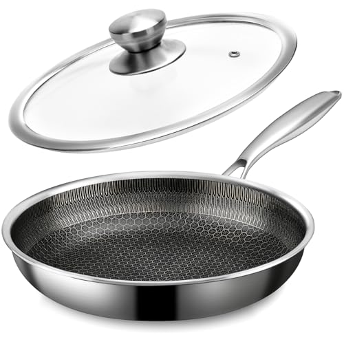 11" Stainless Steel Frying Pan with Lid