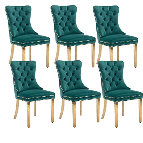 Green Velvet Dining Chairs Set of 6 (6 Count)