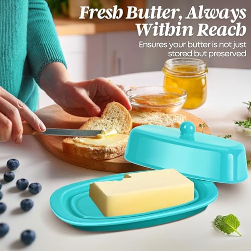 Standard Ceramic Butter Dish with Lid for Countertop