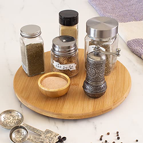 10 Inch Bamboo Lazy Susan Turntable for Kitchen