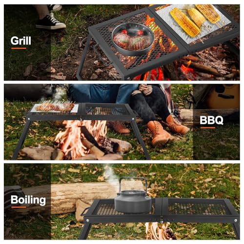 Portable Folding Charcoal Grills for Outdoor Cooking Bonfire BBQ